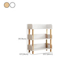 Casual Wooden Rack Rectangular Display Bookshelf White Image - 32