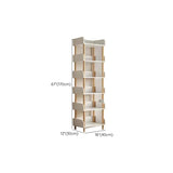 Casual Wooden Rack Rectangular Display Bookshelf White Image - 41