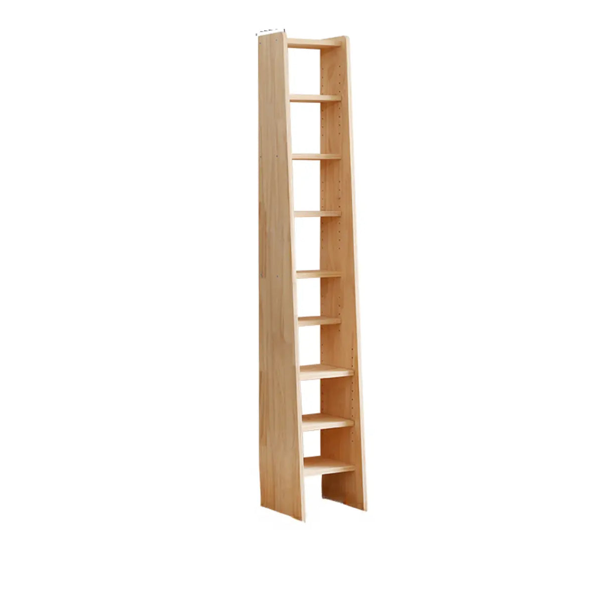 Casual Wooden Vertical Ladder Tall Display Bookcase Image - 5