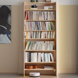 Casual Wooden Vertical Ladder Tall Display Bookcase Image - 6