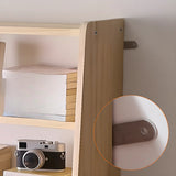 Casual Wooden Vertical Ladder Tall Display Bookcase Image - 7