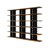 Causal Open Back Metal Frame Wooden Display Bookshelf Image - 6