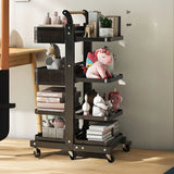 Causal Open Steel Adjustable Shelves Sliding Bookcase Image - 8