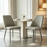 Channel Back Microfiber Leather Dining Chairs Set of 2 or 4 Image - 14