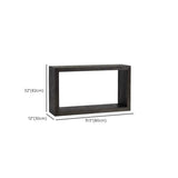Charcoal Finish Simple Rectangular Wood Console Table Image - 11