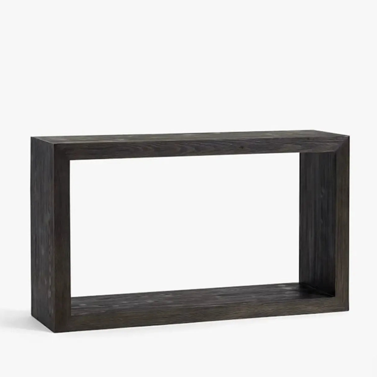 Charcoal Finish Simple Rectangular Wood Console Table Image - 4