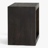 Charcoal Finish Simple Rectangular Wood Console Table Image - 5