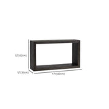 Charcoal Finish Simple Rectangular Wood Console Table Image - 9