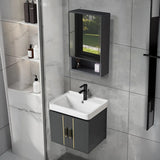 Charcoal Rectangular Sink MDF Storage Bathroom Vanity Image - 12