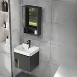 Charcoal Rectangular Sink MDF Storage Bathroom Vanity Image - 13