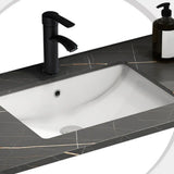 Charcoal Rectangular Sink MDF Storage Bathroom Vanity Image - 7