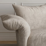 Chenille Flared Arm Cushion Back L-Shape Sectional Image - 9