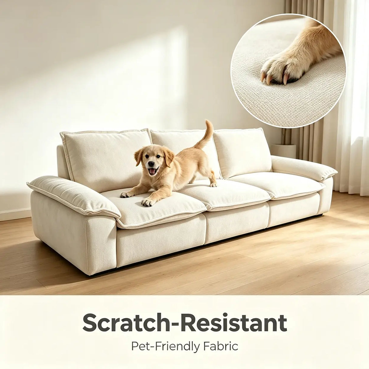 Chenille Modular Sofa with Storage and Memory Foam Image - 13