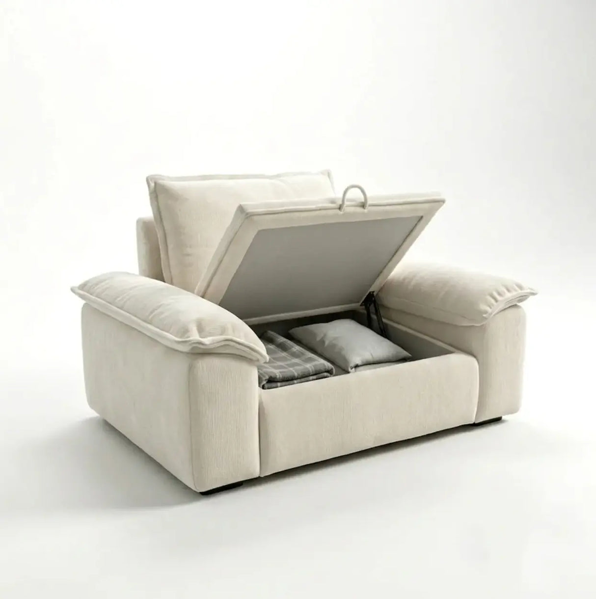 Chenille Modular Sofa with Storage and Memory Foam Image - 19