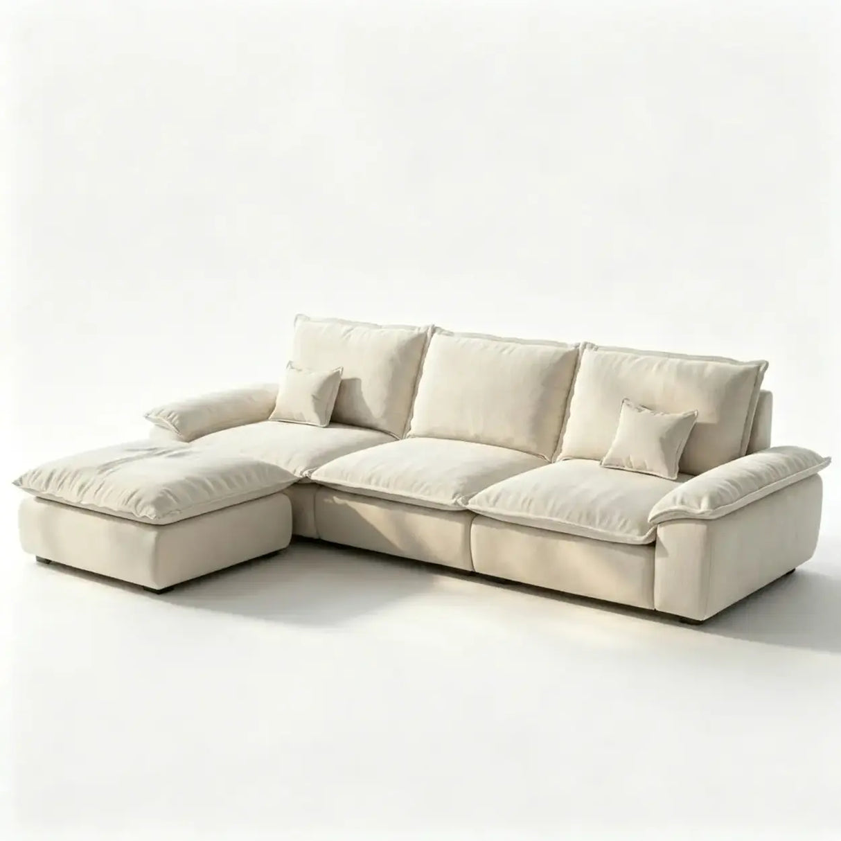 Chenille Modular Sofa with Storage and Memory Foam Image - 2