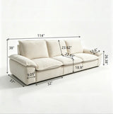 Chenille Modular Sofa with Storage and Memory Foam Image - 28