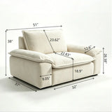 Chenille Modular Sofa with Storage and Memory Foam Image - 29
