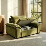Chenille Modular Sofa with Storage and Memory Foam Image - 7