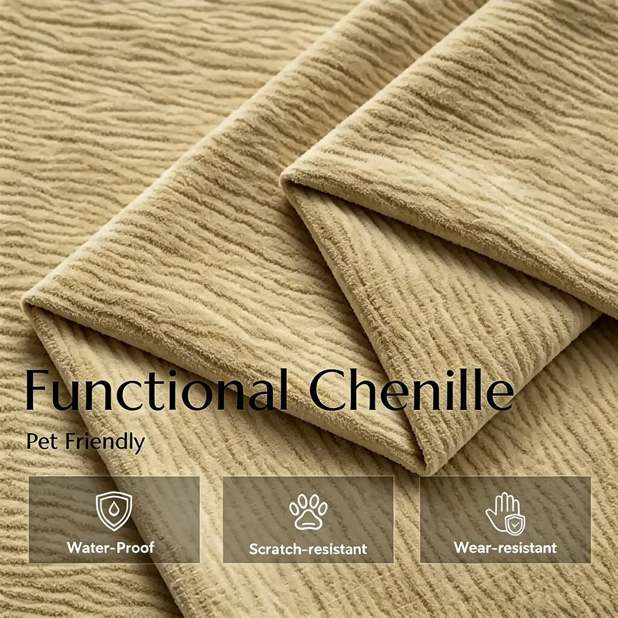 Chenille Power Sofa Bed with Extendable Sliding Chaise Image - 11
