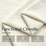 Chenille Power Sofa Bed with Extendable Sliding Chaise Image - 12