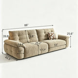 Chenille Power Sofa Bed with Extendable Sliding Chaise Image - 15
