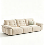 Chenille Power Sofa Bed with Extendable Sliding Chaise Image - 17