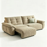 Chenille Power Sofa Bed with Extendable Sliding Chaise Image - 20