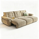 Chenille Power Sofa Bed with Extendable Sliding Chaise Image - 23