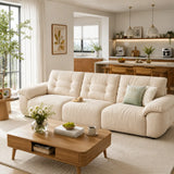 Chenille Power Sofa Bed with Extendable Sliding Chaise Image - 4