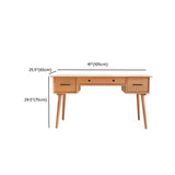 Cherry Wood Drawers Butcher Block Desk Writing Desk #size