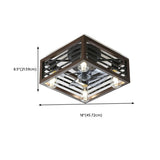 Chic Black Caged Multi-Light Ceiling Fan with Lights #size