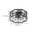 Chic Black Caged Multi-Light Ceiling Fan with Lights Image - 21