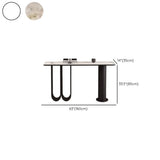Chic Black Marble Gold Abstract Base Console Table Image - 10
