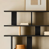 Chic Casual Vertical Open Back Display Wide Bookcase Image - 10