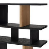 Chic Casual Vertical Open Back Display Wide Bookcase Image - 11