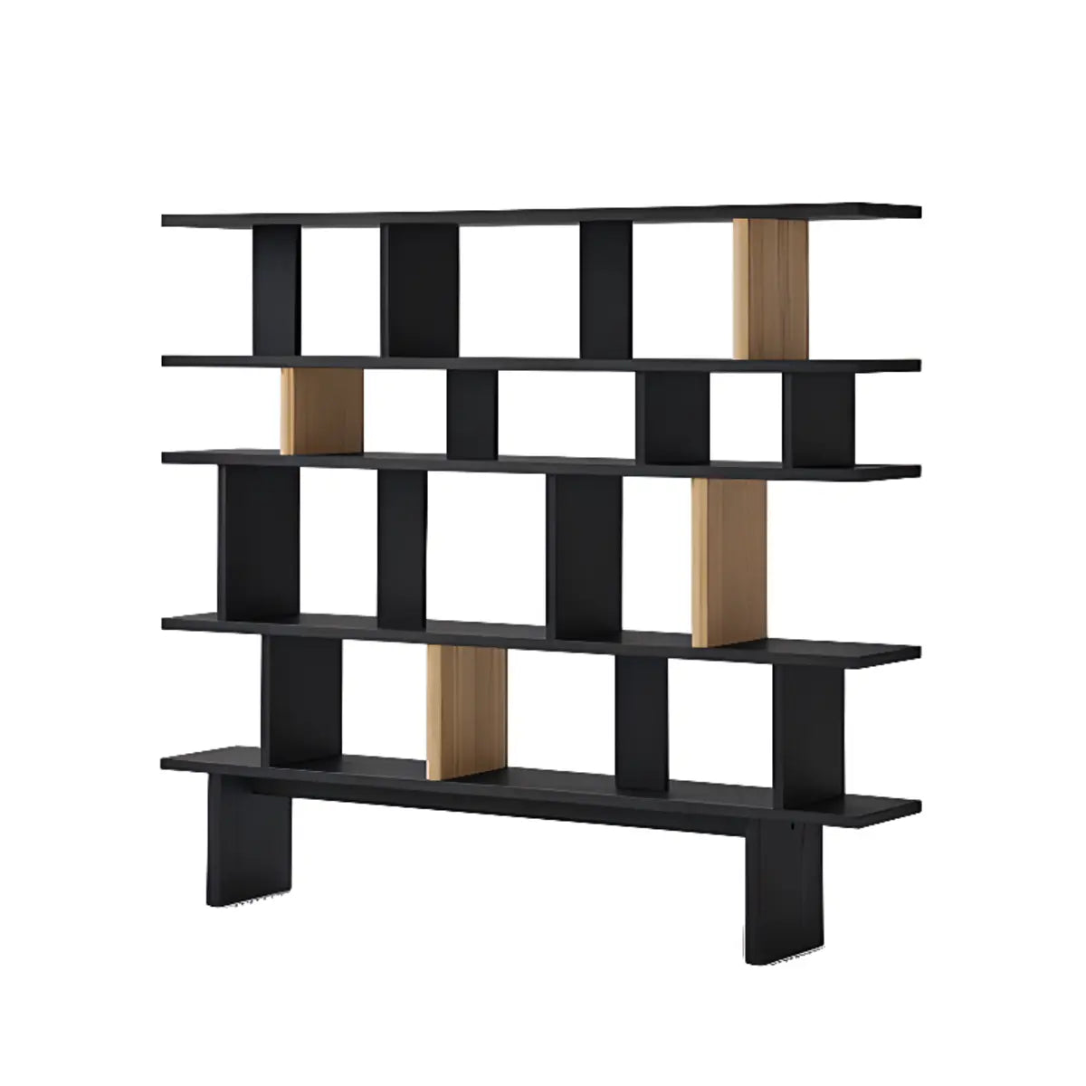 Chic Casual Vertical Open Back Display Wide Bookcase Image - 13