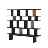 Chic Casual Vertical Open Back Display Wide Bookcase Image - 13
