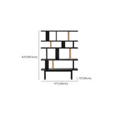 Chic Casual Vertical Open Back Display Wide Bookcase #size