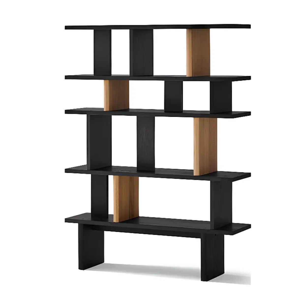 Chic Casual Vertical Open Back Display Wide Bookcase Image - 7