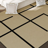 Chic Minimalist Anti-slip Rectangle Striped Area Rug Image - 15
