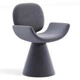 Chic Sculptural Arm Chair Cone Base Dining Chair Black Image - 7