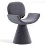 Chic Sculptural Arm Chair Cone Base Dining Chair Black Image - 7