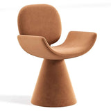 Chic Sculptural Arm Chair Cone Base Dining Chair Black Image - 8