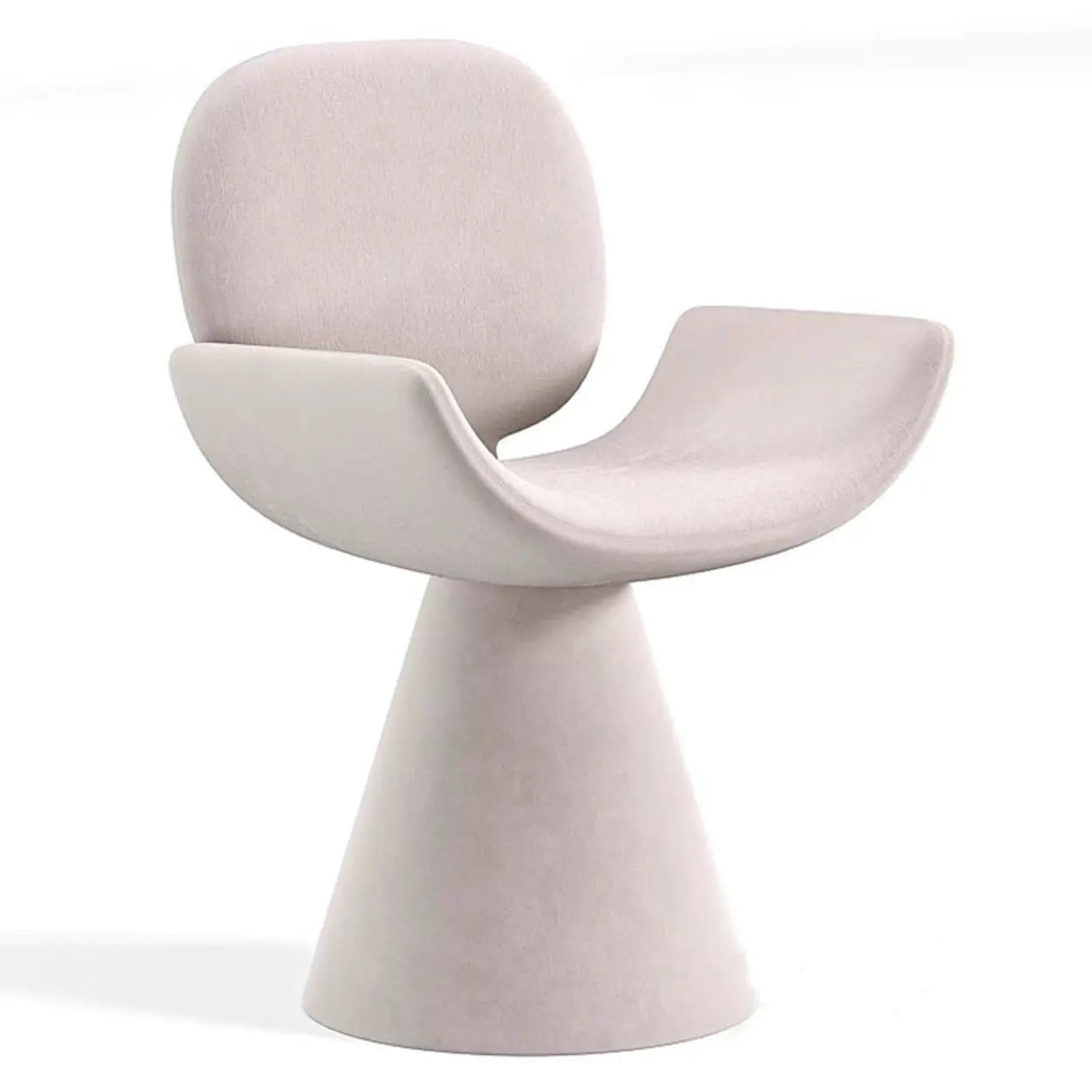 Chic Sculptural Arm Chair Cone Base Dining Chair Black Image - 9