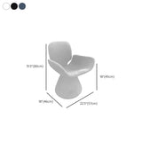 Chic Sculptural Arm Chair Cone Base Dining Chair Black #size