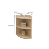 Children's Simple Closed Back Wooden Storage Bookcase #size