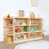 Children's Simple Closed Back Wooden Storage Bookcase Image - 3