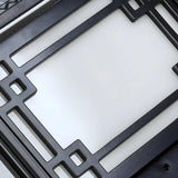 Chinese Vintage Solar Square Metal Outdoor Post Lamp Image - 10