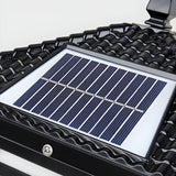 Chinese Vintage Solar Square Metal Outdoor Post Lamp Image - 11