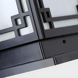 Chinese Vintage Solar Square Metal Outdoor Post Lamp Image - 9